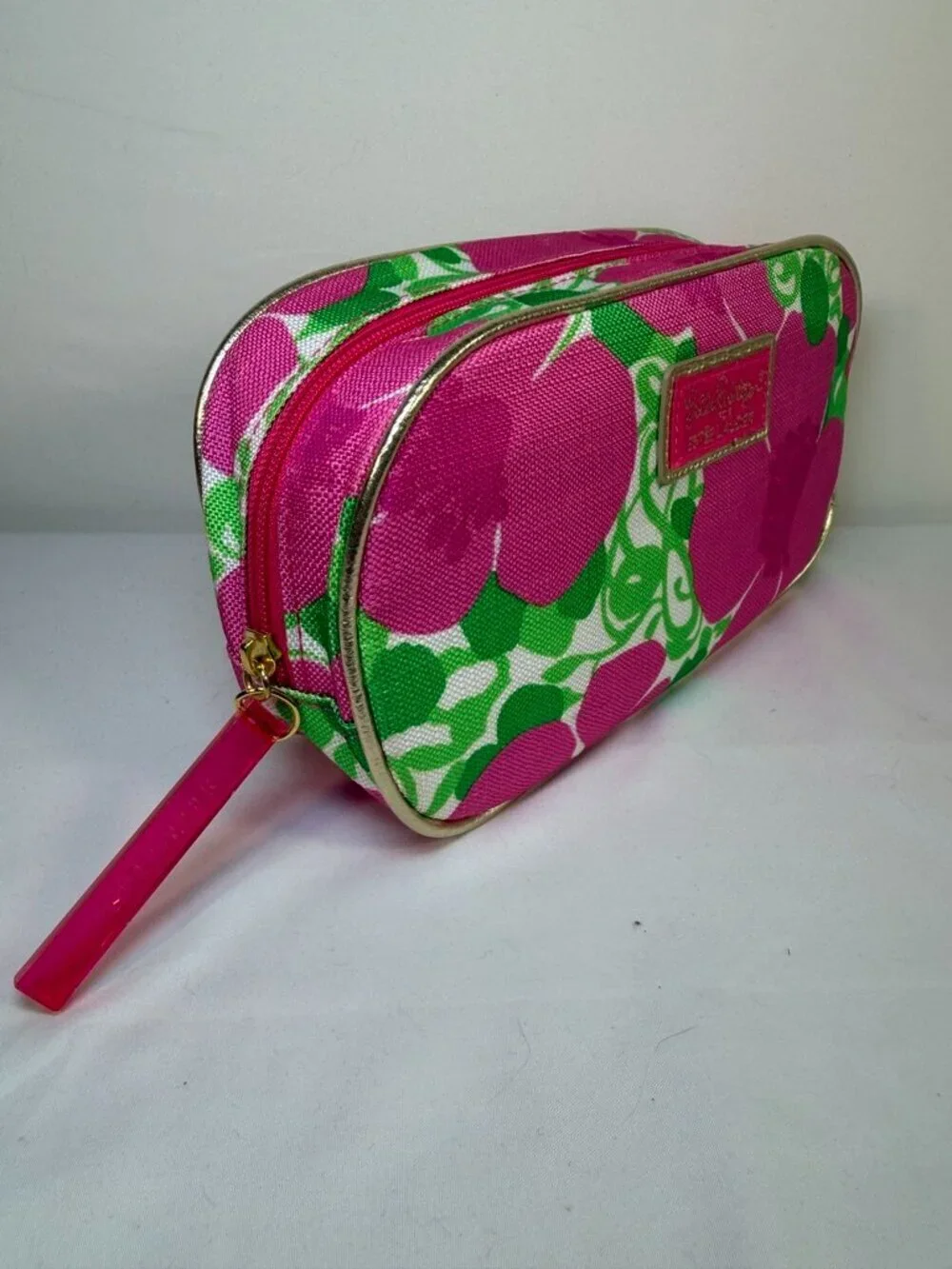 LILLY PULITZER x Estee Lauder Pink Cosmetic Makeup Case Pouch NEW